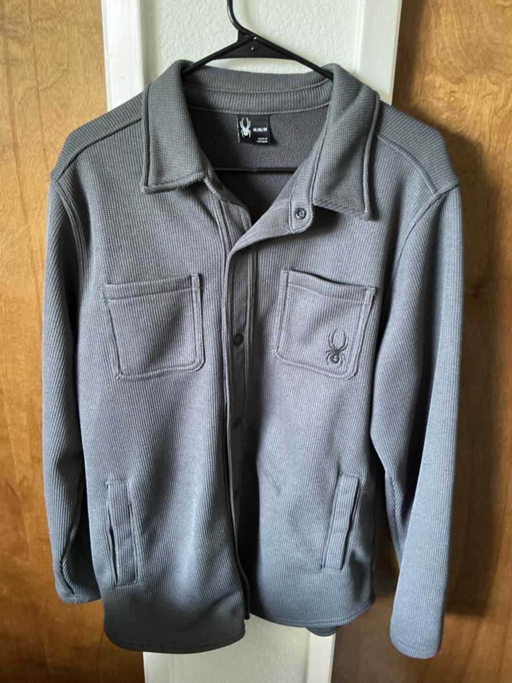 Spyder Men's Gray Lightweight Knit Shirt Jacket